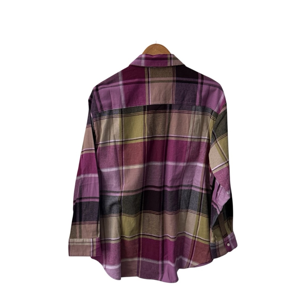 Old Navy NWT Pink Plaid Flannel Button Down size Large - Picture 17 of 17
